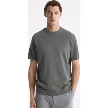 Pánský svetr Reserved - Svetr s krátkým rukávem - bledá zelená - 688HT-07X - 688HT-07X-M