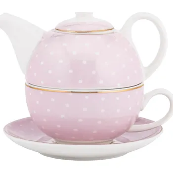 Konvička se šálkem TEA FOR ONE Sada na čaj Altom Design Natalie Pink