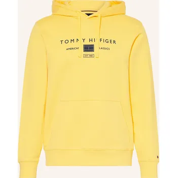 Pánská mikina Tommy Hilfiger Pánská Mikina S Kapucí, žlutá, XXL
