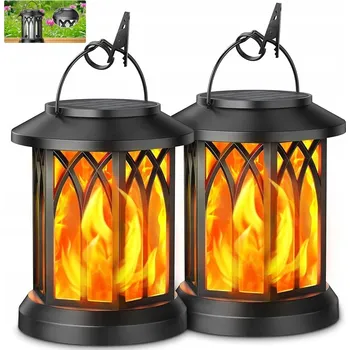 Venkovní osvětlení 2X solární LED lampy k zavěšení ven, solární lucerny, dekorace