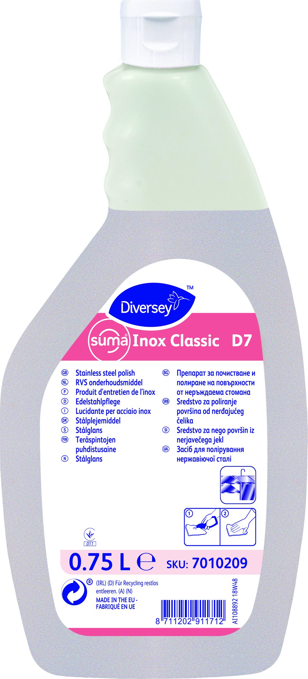Diversey Suma Inox Classic D7 750 ml od 217 Kč - Zbozi.cz
