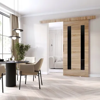 Interiérové dveře Posuvné dveře BARRET 8 - 106 cm, dub sonoma