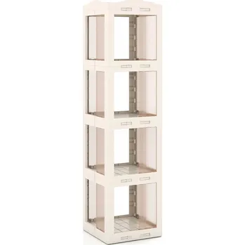 Knihovna Regál Costway 36,5 cm x 141,5 cm x 36 cm, bílý