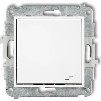 vypínač Schodišťový přepínač jednoduchý bílý MWP-3 Karlik Mini