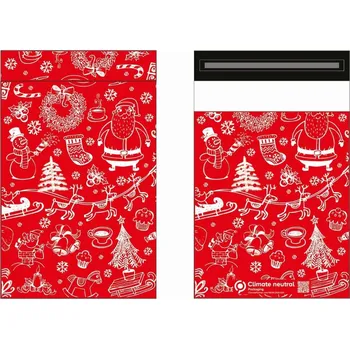 Obalový materiál Pro Háčkování Plastová obálka vánoční 38,1 x 45,7 cm červená 10 ks