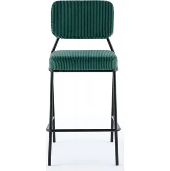 Barová židle Moderní barová židle Plush Noir s měkkým čalouněním Zelená