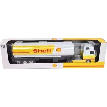 autíčko CISTERNA NA PALIVO SHELL MERCEDES MODEL KOVOVÁ 1:43 37 CM VELKÉ VOZIDLO