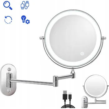 Zrcadlo Zrcadlo s 1X/10X zvětšením a LED osvětlením