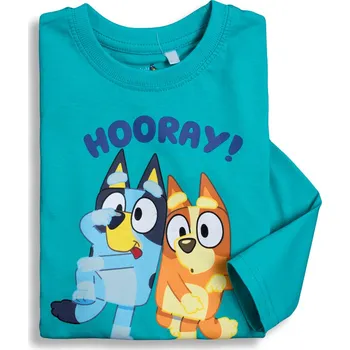 Chlapecké tričko Dětské tričko BLUEY HOORAY tyrkysové Velikost: 104