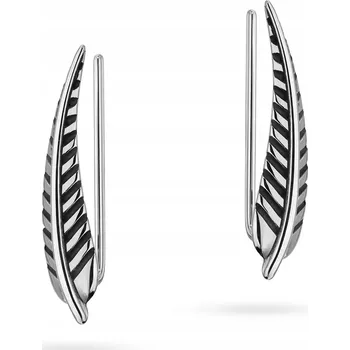 Náušnice Stříbrné náušnice krásné NÁUŠNICE LÍSTKY Ag 925