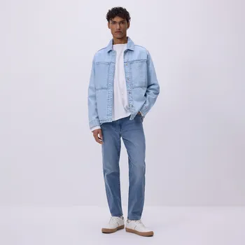 Pánské džíny Reserved - Džíny carrot slim se sepraným efektem - modrá - YW482-55J - YW482-55J-29