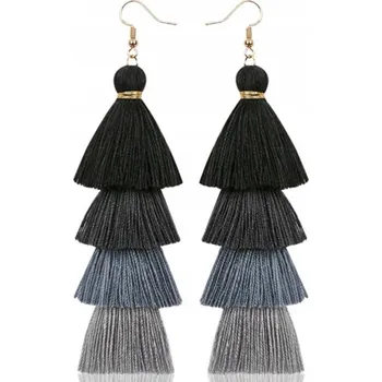 Náušnice Náušnice Quasten - Černá KP-32600