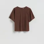 Reserved - Tričko ze směsi modalu - hnědá - TX706-88X - TX706-88X-XL