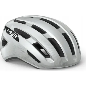 Cyklistická přilba Cyklistická helma Met Miles Bílá Lesklá - S/M (52-58cm)
