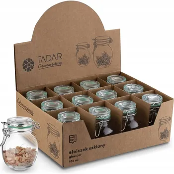 Sklenice Nádoba, skleněná zavařovací sklenička na koření, 12x 100 ml