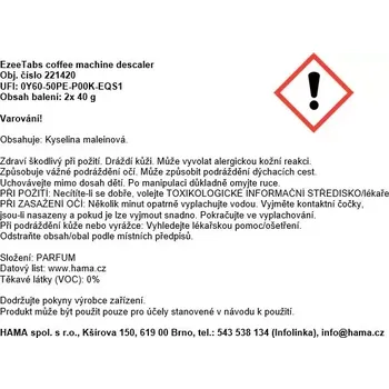 EzeeTabs eco tablety pro odvápnění kávovaru, vegan, 2 ks á 40 g