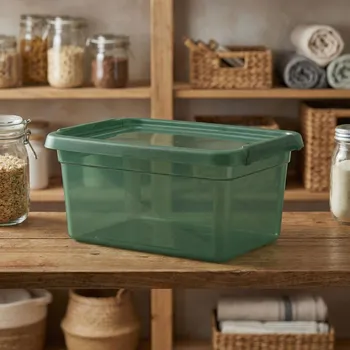 Dóza na potraviny Plastová dóza na skladování s víkem MOXOM BASESTORE PINE 1,5 l zelená