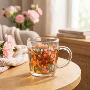 Skleněný hrnek ALTOM DESIGN DEN MATEK S MÁMOU NEJLÉPE 350 ml