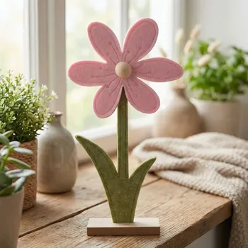 Filcová figurka květina ALTOM DESIGN 27,5 cm růžová