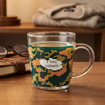 Skleněný hrnek ALTOM DESIGN DEN OTCŮ S TÁTOU NEJLÉPE 350 ml