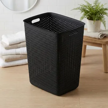 Koš na prádlo Plastový koš na prádlo MOXOM OPENSTORE 60 l černý