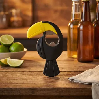 Otvírák Otvárač na láhve tukan ALTOM DESIGN černý žlutý