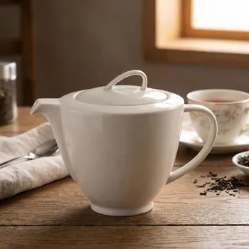 Konvice na čaj Porcelánová konvice MARIAPAULA NOVA 1,2 l ecru