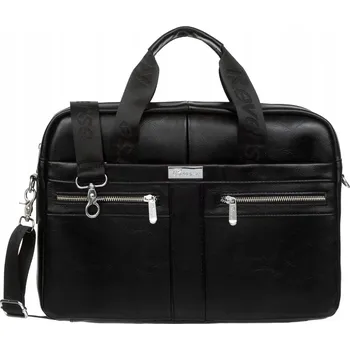 brašna na notebook Kožená Taška Reverse na Notebook 17.3" Černá