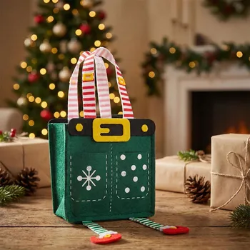 Vánoční dekorace Vánoční dárková taška filcová ALTOM DESIGN ELF 11 cm