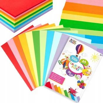 Barevný papír Kancelářský papír barevný Interdruk formát A4 80g 100 listů mix