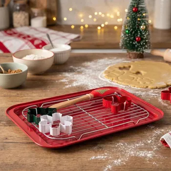 Plech na pečení Plech na pečení s vánočními doplňky ALTOM DESIGN červený 6 ks