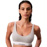 Dámská podprsenka CALVIN KLEIN-Lightly Lined Bralette Icon Cotton Modal grey heather Šedá S