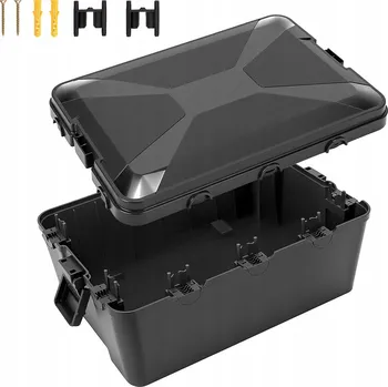 Úložný box ORGANIZÉR NA KABELY KRABIČKA NA KABELY LIŠTY BOX ČERNÝ L 32 cm