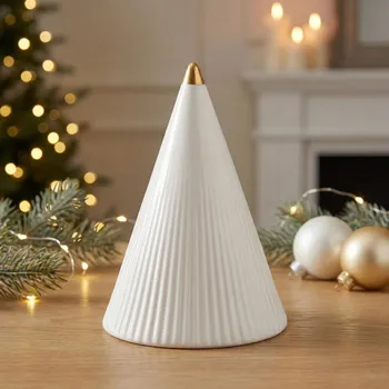 Vánoční dekorace Vánoční figurka stromek porcelánový ALTOM DESIGN 10 cm bílý