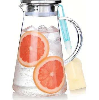 Konvice na čaj SKLENĚNÁ KONVICE NA ČAJ 2L ŽÁRUVZDORNÁ S FILTREM