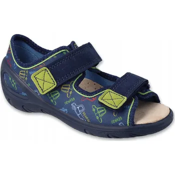 Dívčí obuv Befado dětské sandály textilní modré velikost 29