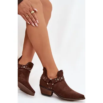 Dámské kozačky Boto Dámské kotníkové boty s výřezy a pásky Vannessae Barva: Béžová, Velikost: 41