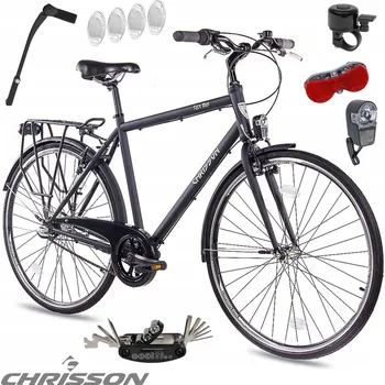 Městské kolo Městské kolo CHRISSON City One, rám 57 cm, kola 28", černé