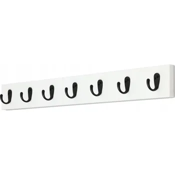 Věšák Tyč s háčky na kolíčky FURNITECO, bílá, černá