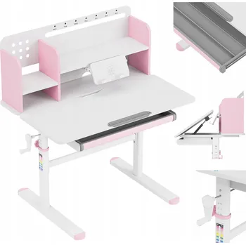 Psací stůl Psací stůl Markadler 90 x 60 x 112 cm bílý, růžový