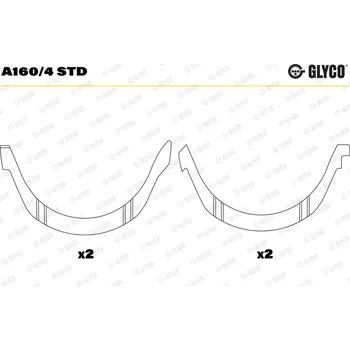 Kliková hřídel Distanční kotouč, kliková hřídel GLYCO A160/4 STD