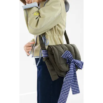 Kabelka Reserved - Prošívaná taška - pudrově hnědá - 268KJ-98X - 268KJ-98X-ONE