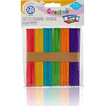 Dřevěná hračka Dřevěné tyčinky Barevný Pohádkový Most 49 kusů