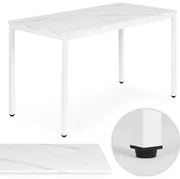 Jídelní stůl Modern Home NORD-MRW-W bílý mramor