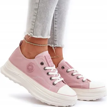 Dámská obuv Dámské tenisky Big Star na platformě, růžové boty NN274129, velikost 40