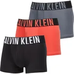 Pánské boxerky CALVIN KLEIN-3 PACK - Trunk 3-Pack black/multicolor logo Mix XXL