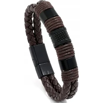 Náramek Náramek Kerim - Hnědá/Černá KP-34322
