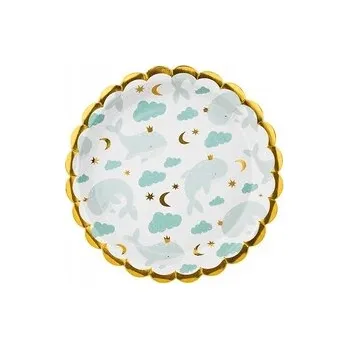Talíř Party Deco talíře s velrybami 18 cm 6 ks