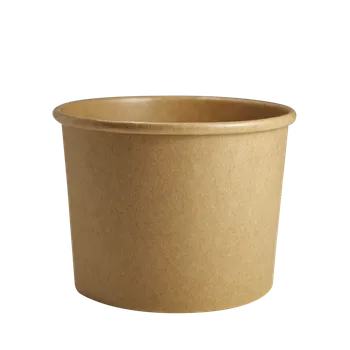 Jednorázové nádobí EcoPack Papírová miska EKO na polévku 500 ml kraft bal/50 ks