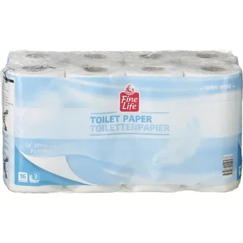 Toaletní papíry Fine Life Toaletní papír 3vrstvý 160 útržků 21,12 m 16 ks